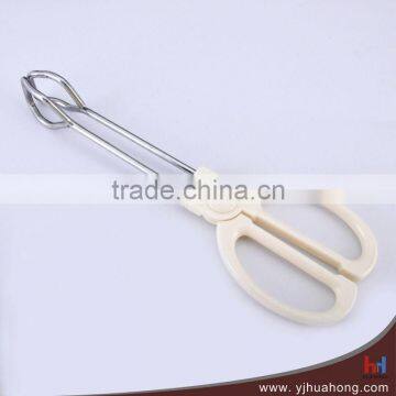 Heat-resistant plastic handle stainless steel wire food tongs HFT-WS01