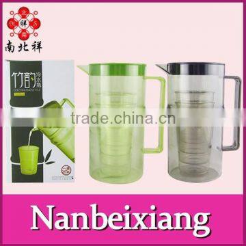 1800ml Drinking Set Insulated Plastic Cooler Water jug set with 4 Cup