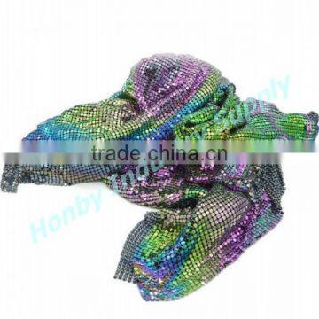 Garment Accessories 3mm Iridescent Color Aluminum Sequin Mesh Cloth