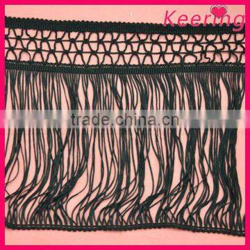 popular embroidery lace trim black tassel trim wholesale WTP-1293