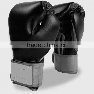 Genuine Cowhide Leather material black grey red leather boxing gloves