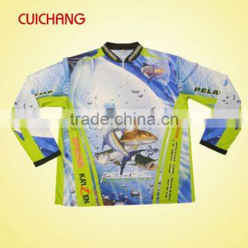 100% polyester sublimation fishing jersey