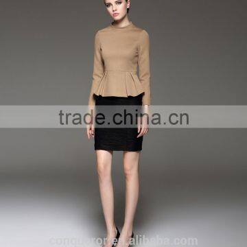 Autumn Season Ladies Fashion Long Sleeve Ruffled Stand Collar Blouse photo-2