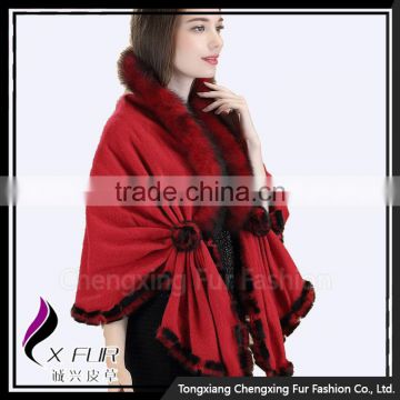 CX-B-P-69A Wholesale Pashmina Cashmere Fur Shawl