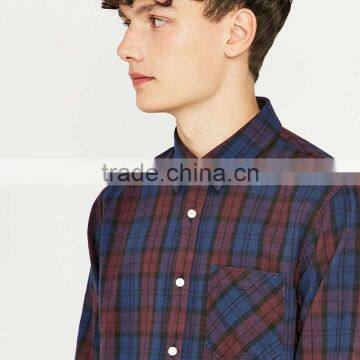 100% Polyester Dry Fit Custom Design Pattern Men Shirt Checked Mens Linen Shirts photo-5