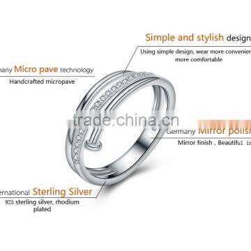 Ally Express Cheap Wholesale High-end S925 Silver Jewelry AAA+ Zirconia Adjustable Finger Nail Ring photo-5