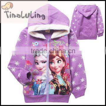 2015 new children jacket plus thick 2 color baby kids winter jacket fleece jackets