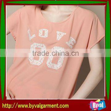 High Fashion Summer Fresh And Cool Orange O Neck Embroidery Printing Short Sleeve With Back Zip Tshirt