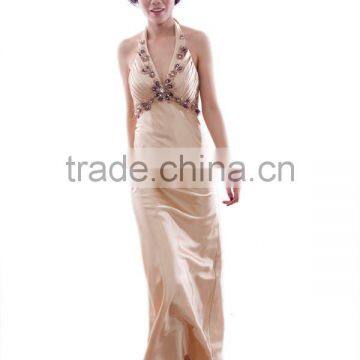 Lady long evening dress,bridesmaid gown, bride gown slim and pretty