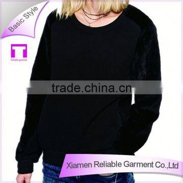 Latest designs for women production cost thin long sleeve hoodies