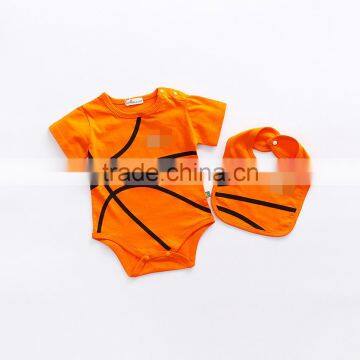 2017 custom size short sleeve summer baby romper organic cotton printing plain baby romper set