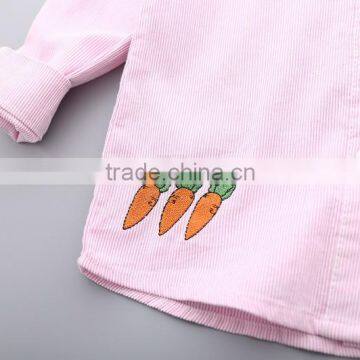 S33445W Girls Blouse New Autumn Children Clothing Cartoon Rabbit Child Cotton Shirts photo-4
