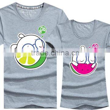 100% Pure Cotton Round Neck Fashion Design Couple T Shirts photo-6