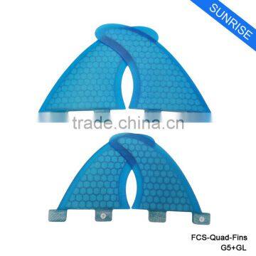 Quad Fin Surf Boards G5 + GL Style Fin Fiberglass Fin in Surfing photo-2