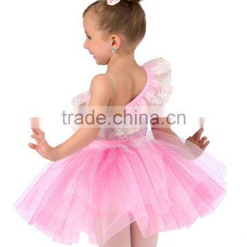 2017 Hot- New Kids Stage Wear-one Shoulder Nice Lace Children Tutu Dress photo-2