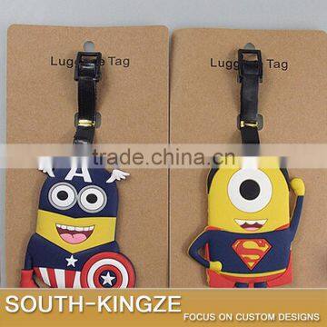 Buy from China fancy design colored mini despicable me luggage tag