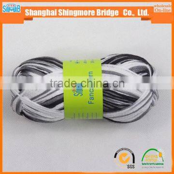 Cheapest Price Hot Selling 100% Acrylic 1/3.0Nm Long Space Dyed Oeko Tex Certified Melange Hollow Tape Yarn for Hand Knitting photo-2