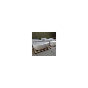 custom acrylic solid surface freestanding bathtub