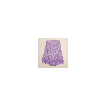 Lialic Purple African Net Lace Fabrics , Primer Shirt