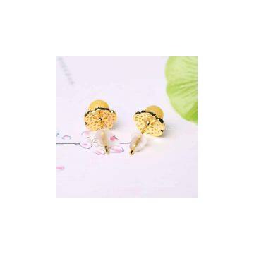 Neffly Jewelry Natural Beeswax Earrings Earrings With S925 Silver Plated k Gold Inlaid Diamond Accessories Craft photo-3