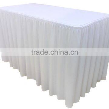 table skirting, poly jersey tablecloth, table linens
