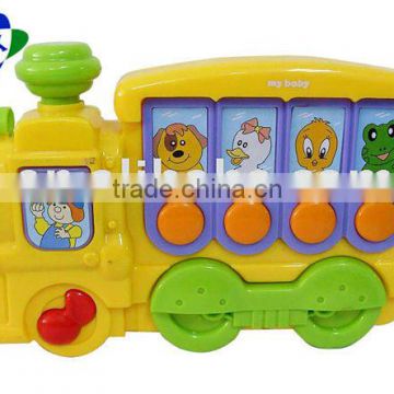 Train shape education multiple types music IC baby toys