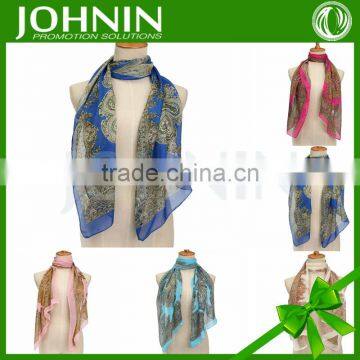 New products for Custom digital printing soft summer beach Chiffon scarf