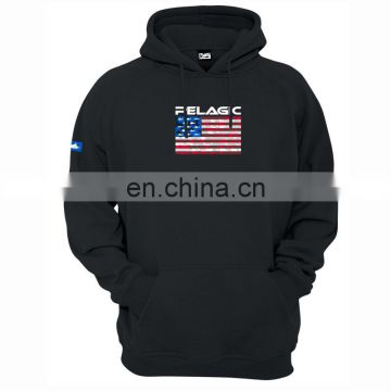 Black men hoodies screen printing logo winter thick hoodies with lining