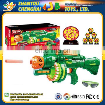 Factory wholesale safe plastic green assemble soft 40 bullet gun toy