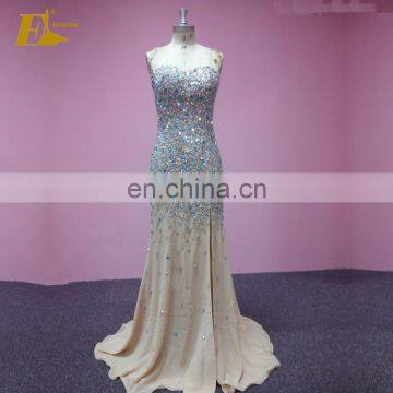 Hand Made Bling Bling Beaded Mermaid Long Evening Dress