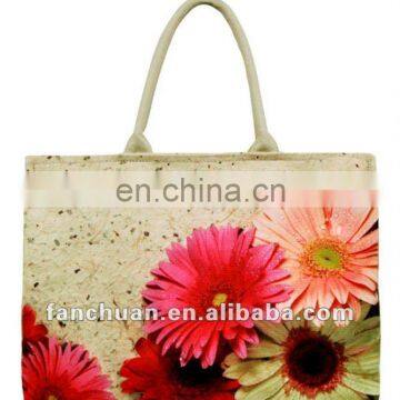 Flower printing shopping bag ladies canvas bag tote bag