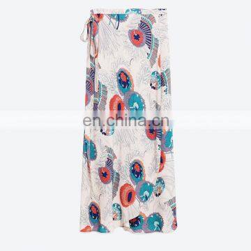 Latest Long Skirt Design Ladies Chiffon Traditional Long Skirt photo-5