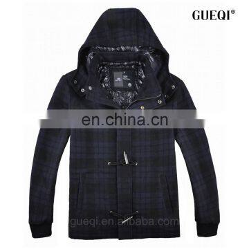 Classic Men Customized Diamond Lined Wool Coats