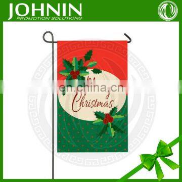 printed custom logo decorative outdoor merry christmas garden flag