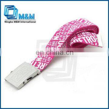 Canvas Belt With Silk Printing Fabric Belt Buckle