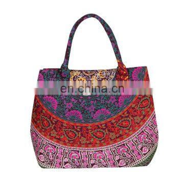 Indian Handbag Cotton Mandala Bag Floral Women Shoulder Bag Large Tote Purse Bag