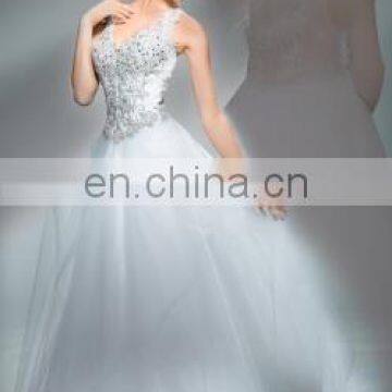 Llusion Fancy Gown With Chic Halter-Style Shimmering Wedding Gown photo-2