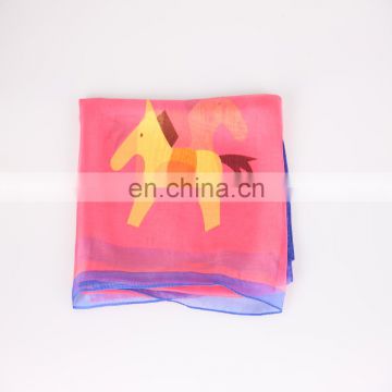 Store fashion pony horse print joker chiffon silk pashmina shawls scarf