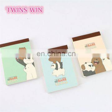 Bolivia Top quality competitive price cute school stationery products OEM custom animal design pocket notebook and paper diary