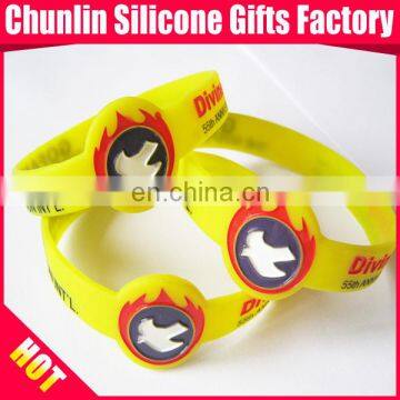 Figured Silicone Bracelets with Customized Logo