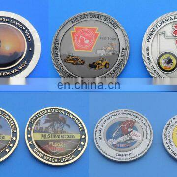 custom CMYK full color logo printed metal coin for promotion