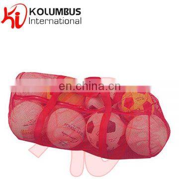 Football Bag in Mesh, Light Weight Foot Bag In Red Color, Soccer balls Storage Duffle Bag