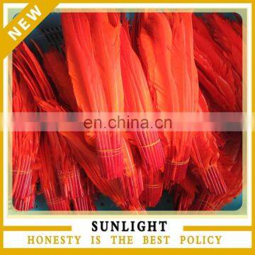 Wholesale Decorative Bleached Red Goose Feather