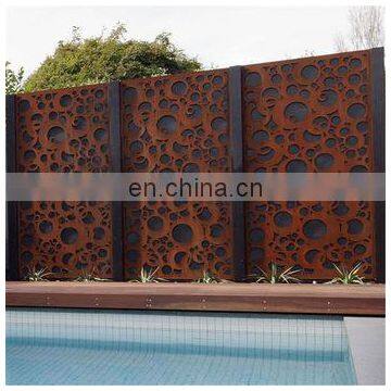 Waterproof Laser Cut Garden Decorative Partition Board in Corten Steel