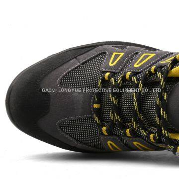 Hot Selling Cheap Fly Knit Fabric and Suede Leather Safety Shoe With Steel Toe and Steel Plate photo-3