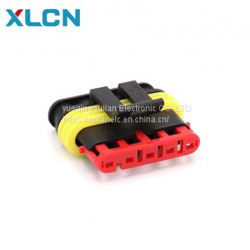 5 pin male female connector Tyco amp super seal waterproof terminal connector 282089-1 282107-1