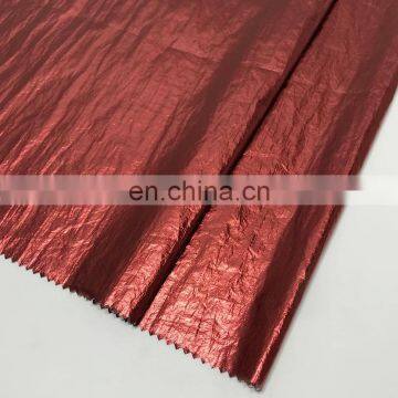 High Quality Waterproof Silver Foil Gilding Crinkle Nylon Taffeta For Down Jacket photo-3