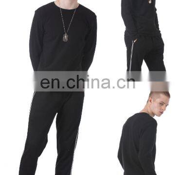 Custom Blank 100 Soft Cotton Long Sleeve Casual Blank Mens Crew Neck T-shirt photo-5