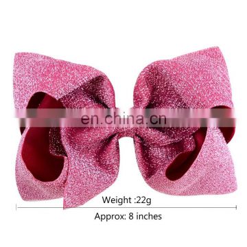 2020 new arrival Girls Hairclips Baby Kids Sweet Shiny Barrettes Bowknot Hair Ornaments Colorful 8 inch handmade