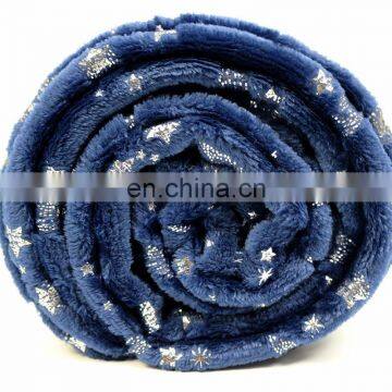 Flannel Fleece Throw Blanket Golden Star Decorative Lightweight Soft and Warm Bronzing Blanket photo-4